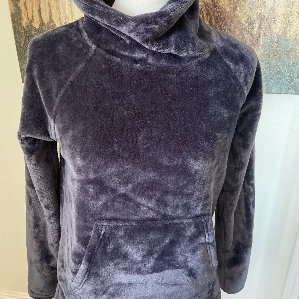 C9 Champion Blue Cowl Neck Fuzzy Pullover